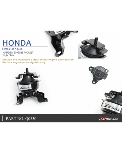 HARDRACE HARDENED ENGINE MOUNT- LEFT SIDE HONDA, CIVIC, EK3/4/5/9, EJ6/7/8/9, EM1 : KYP PERFORMANCE HOUSE