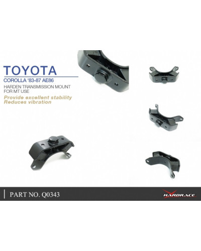 HARDRACE HARDENED TRANSMISSION MOUNT TOYOTA, AE86 83-87 : KYP PERFORMANCE HOUSE