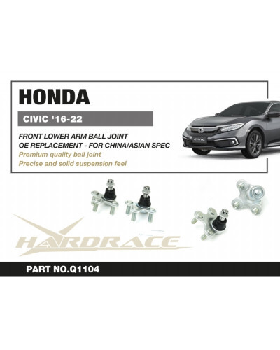 HARDRACE FRONT LOWER BALL JOINT HONDA CIVIC '16-22 10TH GEN : KYP PERFORMANCE HOUSE