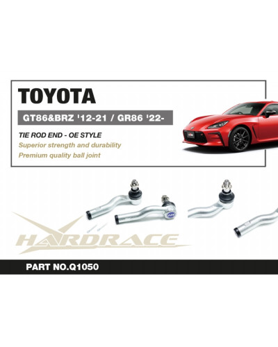 HARDRACE TIE ROD END (OE STYLE) TOYOTA GT86 '12-21, GR86 '22- , SUBARU, BRZ '12-21  : KYP PERFORMANCE HOUSE