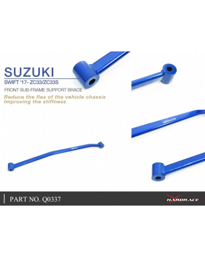 HARDRACE FRONT SUBFRAME SUPPORT BRACE SUZUKI, SWIFT, ZC33 17-PRESENT : KYP PERFORMANCE HOUSE