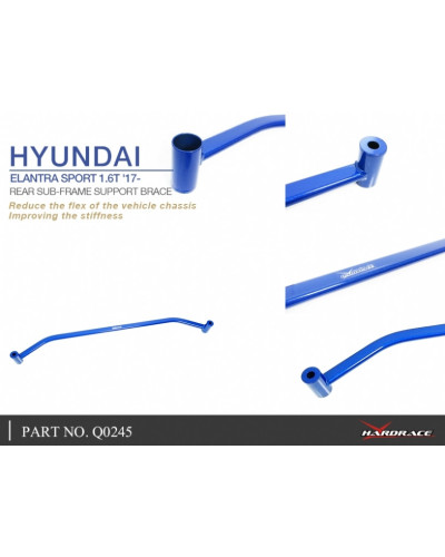 HARDRACE REAR SUBFRAME SUPPORT BRACE HYUNDAI, ELANTRA, 16-PRESENT : KYP PERFORMANCE HOUSE