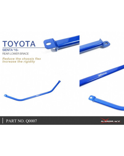 HARDRACE REAR LOWER BRACE TOYOTA, SIENTA, NHP170 15-PRESENT : KYP PERFORMANCE HOUSE