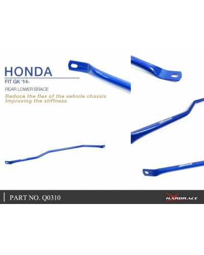 HARDRACE REAR LOWER BRACE HONDA, JAZZ/FIT, GK3/4/5/6 : KYP PERFORMANCE HOUSE