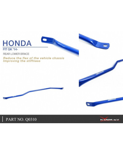 HARDRACE REAR LOWER BRACE HONDA, JAZZ/FIT, GK3/4/5/6 : KYP PERFORMANCE HOUSE