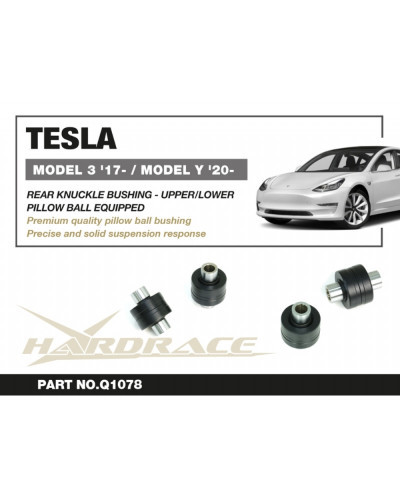 HARDRACE REAR KNUCKLE BUSHING - UPPER/LOWER TESLA MODEL 3 '17-, MODEL Y '20-  : KYP PERFORMANCE HOUSE