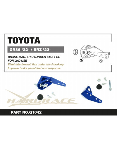 HARDRACE BRAKE MASTER CYLINDER STOPPER LHD TOYOTA GR86, SUBARU BRZ '22-  : KYP PERFORMANCE HOUSE