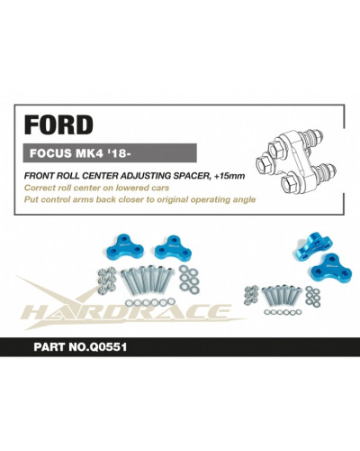 HARDRACE FORD FOCUS '19- MK4 FRONT GEOMETRY CORRECTION SPACER : KYP PERFORMANCE HOUSE