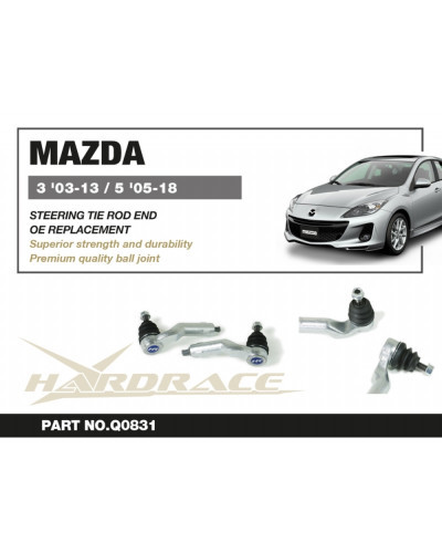 HARDRACE TIE ROD END - OE REPLACEMENT MAZDA 3 '03-13 /5 '05-18 : KYP PERFORMANCE HOUSE