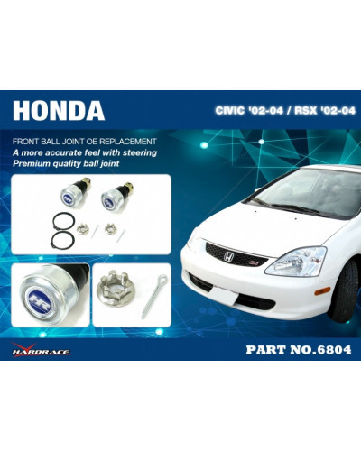 HARDRACE FRONT BALL JOINT PRE-FACELIFT, HONDA, CIVIC 01-05 DC5 INTEGRA 02-04 : KYP PERFORMANCE HOUSE