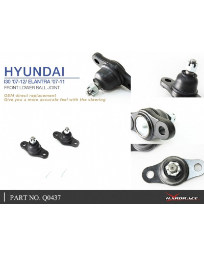 HARDRACE FRONT LOWER BALL JOINT HYUNDAI, I-30, 07-12 : KYP PERFORMANCE HOUSE