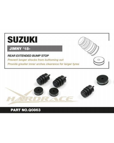 HARDRACE REAR EXTENDED BUMP STOP SUZUKI JIMNY '18- : KYP PERFORMANCE HOUSE