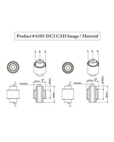 HARDRACE REAR LOWER ARM BUSHING INTEGRA, DC2 94-01 VTIR GSI NON TYPE R : KYP PERFORMANCE HOUSE