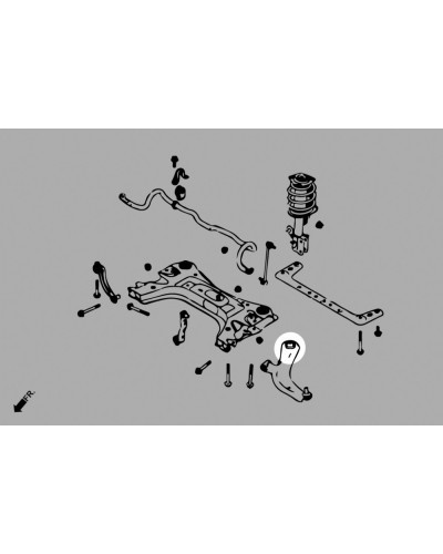 HARDRACE FRONT REAR LOWER ARM BUSHING NISSAN TIIDA '04-, LIVINA '06-20, SYLPHY '06-12, SENTRA '12-20, MARCH '02-10, CUBE '02-19,