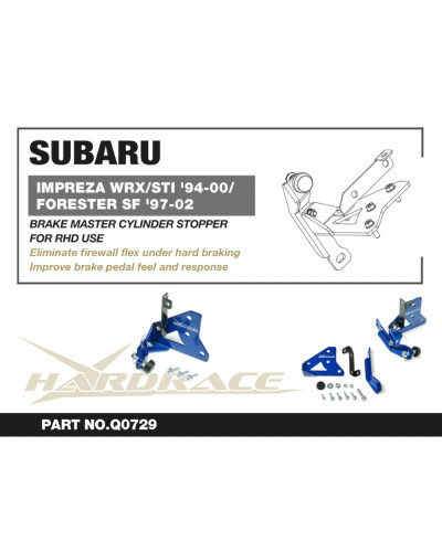 HARDRACE SUBARU IMPREZA WRX/STI '94-00/FORESTER SF '97-02 BRAKE MASTER CYLINDER STOPPER : KYP PERFORMANCE HOUSE