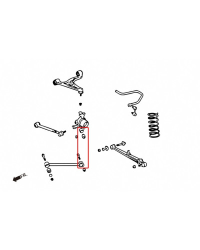 HARDRACE REAR KNUCKLE BUSH CONNECT TO STRUT ROD TOYOTA, LEXUS, ARISTO, CROWN, CROWN MAJESTA, GS, SC, SUPRA, JZS147 93-97, Z30 19