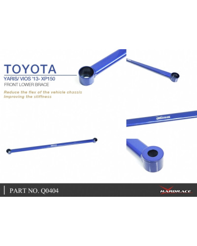 HARDRACE FRONT LOWER BRACE TOYOTA, YARIS/VITZ, XP90/NCP9  05~14, XP150, 14-PRESENT : KYP PERFORMANCE HOUSE