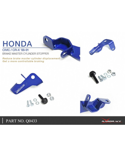 HARDRACE BRAKE MASTER CYLINDER STOPPER/LHD ONLY HONDA, CIVIC, CRX, EF6/7/8 : KYP PERFORMANCE HOUSE