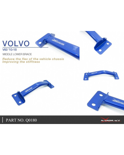 HARDRACE MIDDLE LOWER BRACE 1PCS/SET VOLVO, V60, 10-18 : KYP PERFORMANCE HOUSE