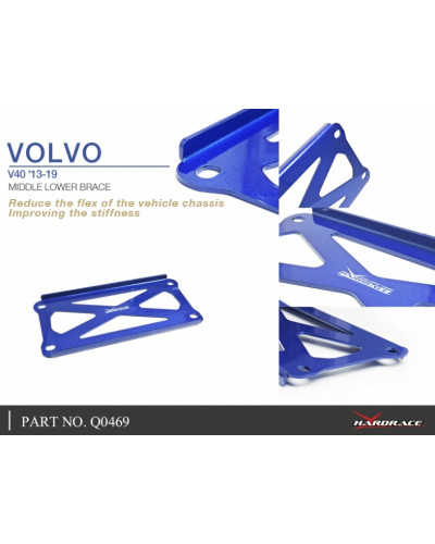 HARDRACE MIDDLE LOWER BRACE VOLVO, V40, 13-PRESENT : KYP PERFORMANCE HOUSE