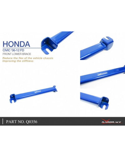 HARDRACE REAR LOWER BRACE HONDA, CIVIC, FD FG, FB : KYP PERFORMANCE HOUSE