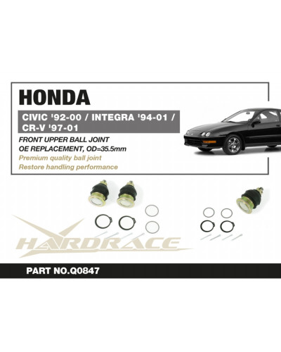 HARDRACE FRONT UPPER BALL JOINT OE REPLACEMENT HONDA CIVIC '92-00/ CR-V '97-01/ ACCORD '98-12/ HONDA INTEGRA '94-01/ CL '01-03/ 