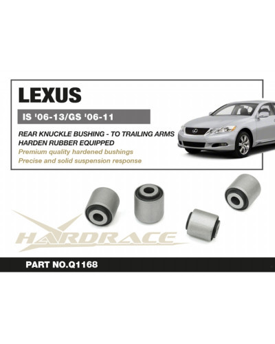 HARDRACE REAR KNUCKLE BUSHING - TO TRAILING ARMS LEXUS IS '06-13, GS '06-11  : KYP PERFORMANCE HOUSE