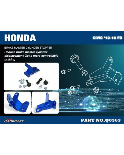 HARDRACE BRAKE MASTER CYLINDER STOPPER HONDA, CIVIC, FG, FB : KYP PERFORMANCE HOUSE