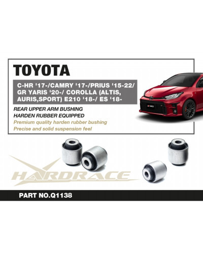 HARDRACE REAR UPPER ARM BUSHING KIT TOYOTA C-HR '17-, CAMRY '17-, PRIUS '15-22, GR YARIS '20-, TOYOTA, GR COROLLA '22- , LEXUS E