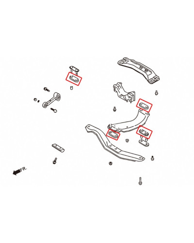 HARDRACE TRANSMISSION CROSSMEMBER BUSHING SUBARU, IMPREZA, LEGACY, SF 97-02, STI GC/GF/GM 92-00, WRX GC/GF/GM 19 : KYP PERFORMAN