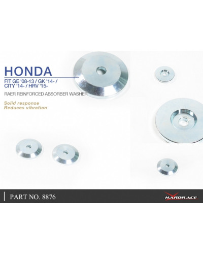 HARDRACE REAR REINFORCED ABSORBER WASHER HONDA, CITY, CRZ, JAZZ/FIT, HRV, GD1/2/3/4, ZF1/2, 14-PRESENT, GE6/7/8/9, : KYP PERFORM