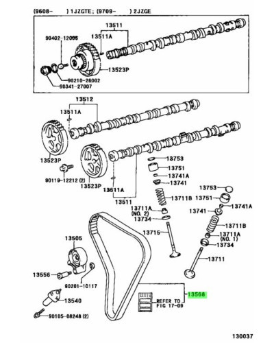 TOYOTA OEM TIMING BELT for 1JZ-GE 1JZ-GTE 137MY25 - 13568-49065 : KYP Performance House