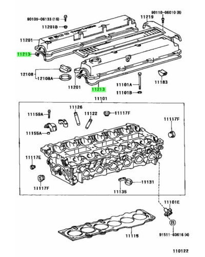 TOYOTA OEM CYLINDER HEAD COVER GASKET - 11214-46011 : KYP Performance House