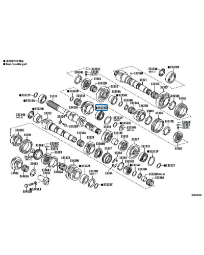 TOYOTA OEM BEARING FOR OUTPUT SHAFT REAR - 90366-32041 : KYP Performance House