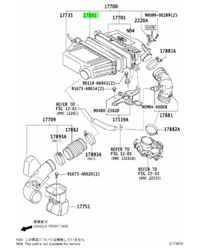 TOYOTA OEM AIR CLEANER FILTER ELEMENT SUB-ASSY17801-28040 : KYP Performance House