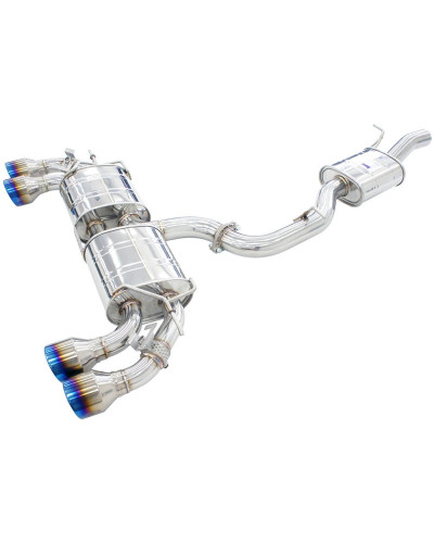 Invidia R400 Valved Turbo Back Exhaust w/Round Tips - Straight Cut Titanium Blue Tips VW Golf R Mk7.5 : KYP PERFORMANCE HOUSE