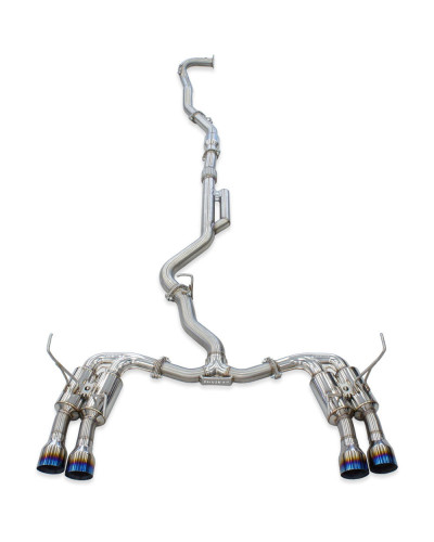 Invidia R400 Turbo Back Exhaust - Straight Cut Polished Stainless Tips Subaru WRX VB 22+ (Sedan 6MT) : KYP PERFORMANCE HOUSE