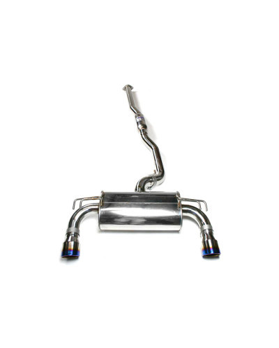 Invidia Q300 O2 Housing Back Exhaust - Straight Cut Polished Stainless Tips Mitsubishi Evo X CZ4A : KYP PERFORMANCE HOUSE