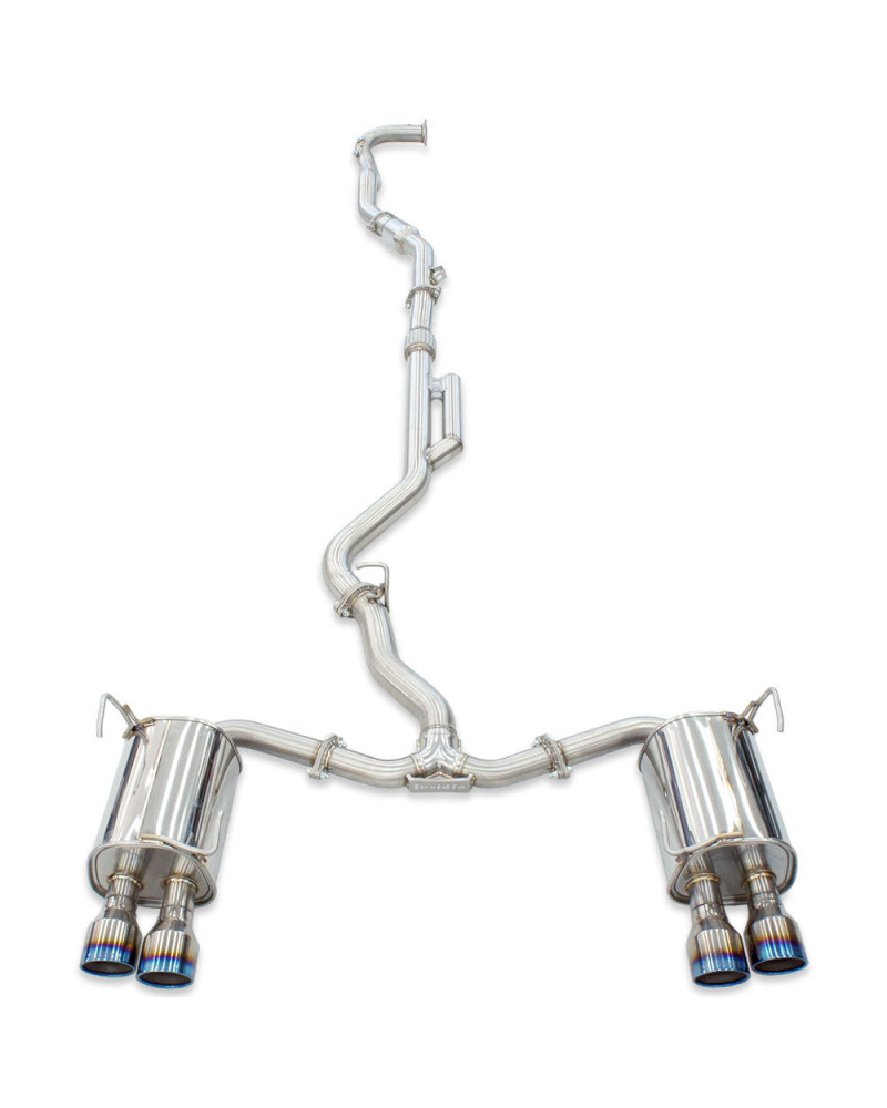 Invidia Q300 Turbo Back Exhaust - Rolled Polished Stainless Tips Subaru WRX VB 22+ (Sedan 6MT) : KYP PERFORMANCE HOUSE