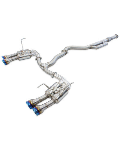 Invidia R400 Cat Back Exhaust - Straight Cut Polished Stainless Tips Subaru WRX VB 22+ (Sedan) : KYP PERFORMANCE HOUSE