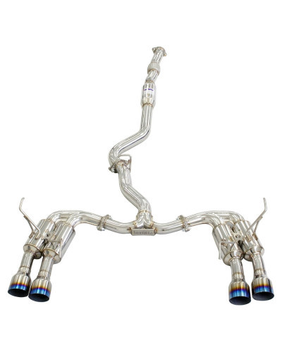 Invidia R400 Turbo Back Exhaust - Straight Cut Polished Stainless Tips Subaru WRX 15-21 (6MT) : KYP PERFORMANCE HOUSE