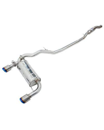 Invidia Q300 Valved Cat Back Exhaust - Rolled Titanium Blue Tips Ford Focus RS Mk3 LZ 16-17 : KYP PERFORMANCE HOUSE