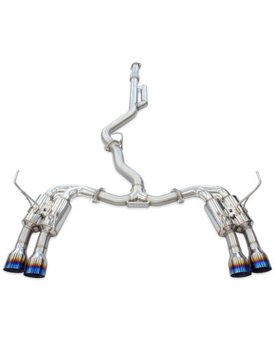 Invidia R400 Cat Back Exhaust - Straight Cut Black Stainless Tips Subaru WRX VB 22+ (Sedan) : KYP PERFORMANCE HOUSE