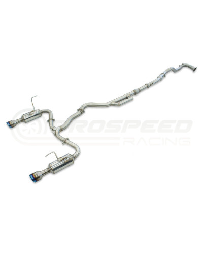 Invidia R400 Turbo Back Exhaust - Straight Cut Titanium Blue Tips Subaru WRX VN 22+ (Wagon) : KYP PERFORMANCE HOUSE