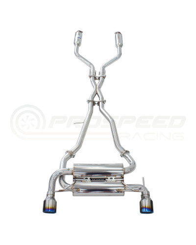 Invidia Gemini Cat Back Exhaust - Rolled Titanium Blue Tips Nissan Z "400Z" RZ34 23+ : KYP PERFORMANCE HOUSE