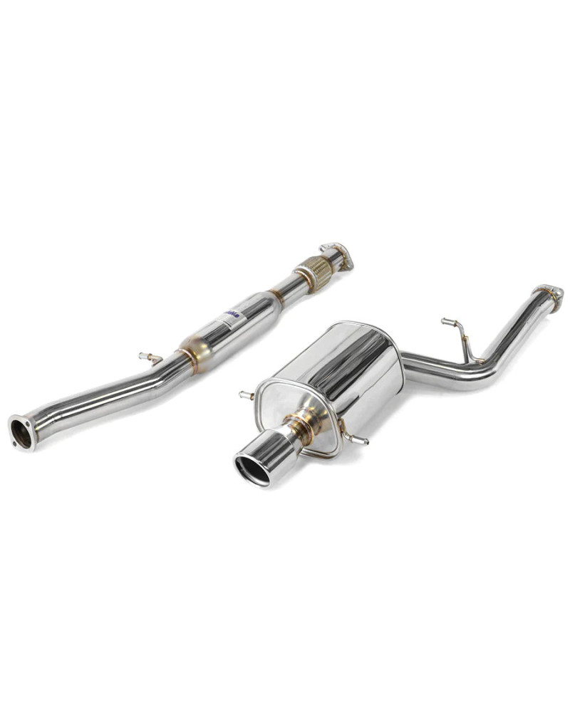 Invidia Q300 Turbo Back Exhaust - Rolled Titanium Blue Tips Subaru WRX/STI GD 01-07 : KYP PERFORMANCE HOUSE