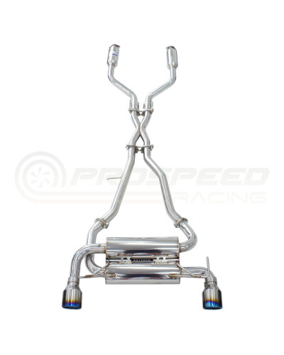 Invidia Gemini Cat Back Exhaust - Rolled Titanium Blue Tips Nissan 370Z Z34 09-21 : KYP PERFORMANCE HOUSE