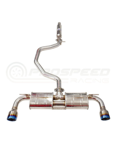 Invidia R400 Cat Back Exhaust - Straight Cut Black Stainless Tips VW Golf GTI Mk8 : KYP PERFORMANCE HOUSE