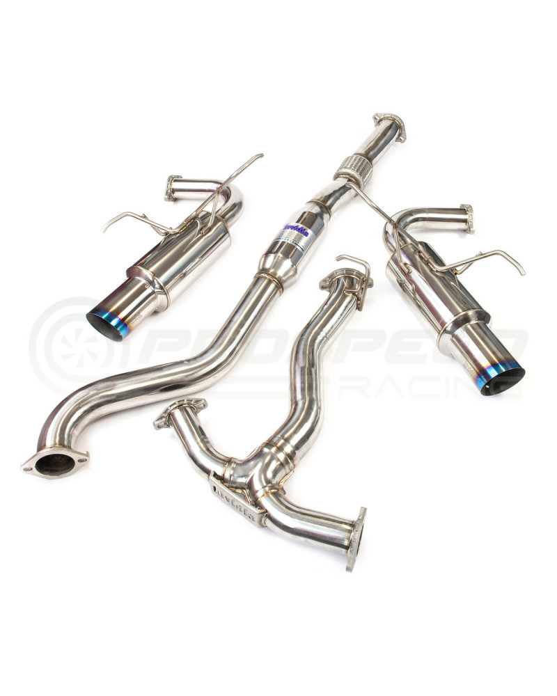 Invidia N1 Cat back Exhaust - Straight Cut Titanium Blue Tips Subaru WRX VB 22+ : KYP PERFORMANCE HOUSE