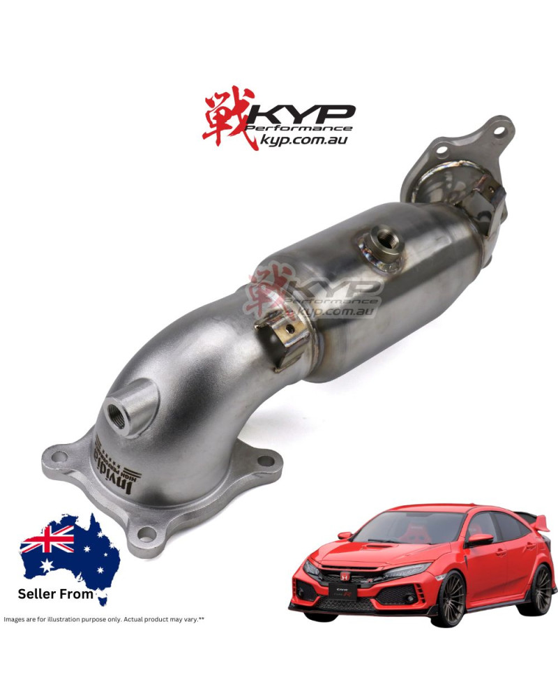 Invidia Down Pipe w/High Flow Cat Honda Civic Type R FK8 17-21/FL5 22+ : KYP PERFORMANCE HOUSE |FAST SHIPPING JDM CAR PARTS UPGR